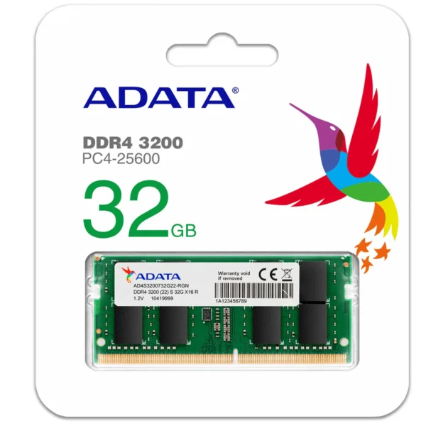 ADATA Premier 32GB DDR4 3200MHz SO-DIMM Laptop RAM – High-Speed Memory Module for Laptops & Notebooks