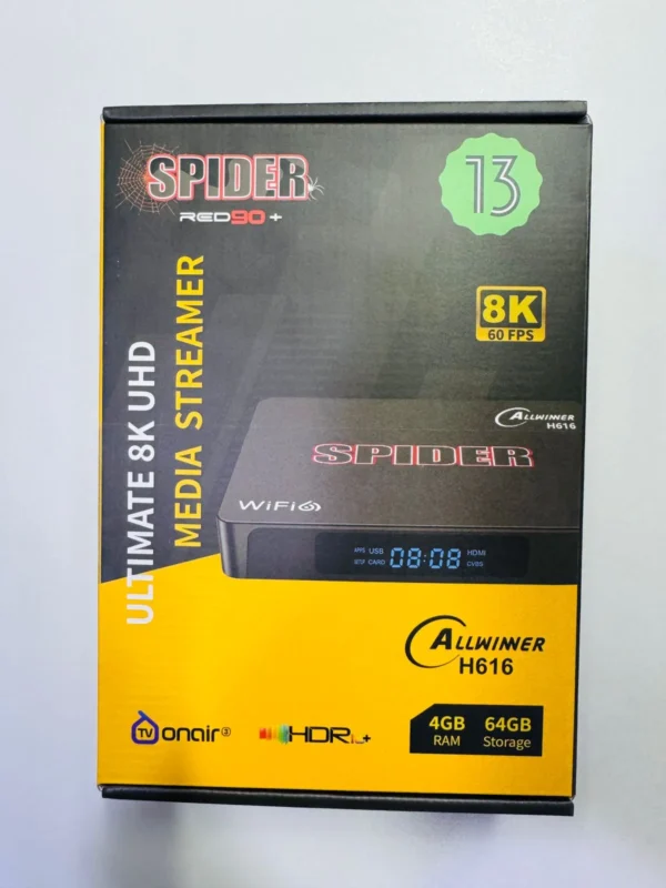 SPIDER H616 Android TV Box 8K UHD WiFi 6 Streaming Device Pakistan