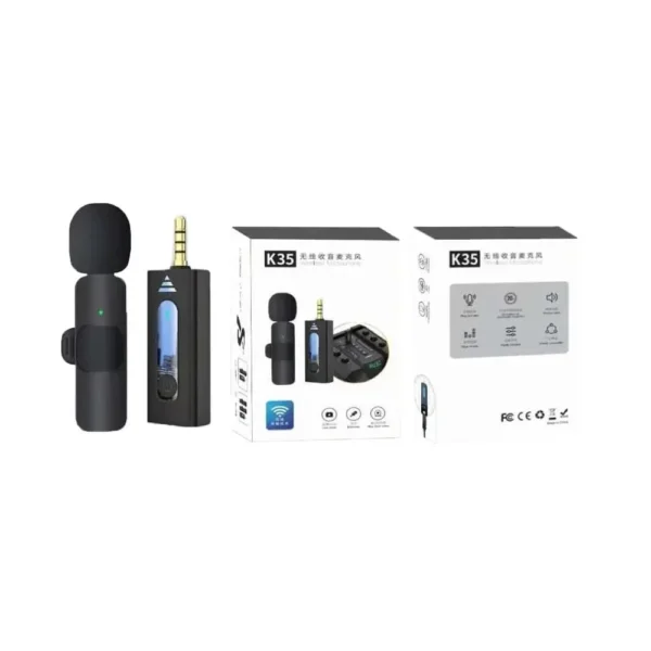 K35 Wireless Mic Professional Audio System 2.4GHz Dual Mic Pakistan