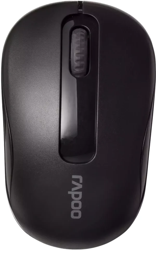 Rapoo M10 PLUS Wireless Mouse Black Front View 1000 DPI Pakistan