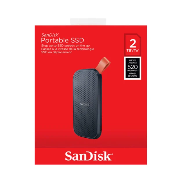SanDisk Portable SSD 2TB External USB-C SSD – Up to 520MB/s High-Speed Portable Solid State Drive